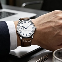 Montre squelette vintage de haute qualité 40,6 mm avec mouvement mécanique Seagull ST3600, boîtier en acier inoxydable et logo personnalisé