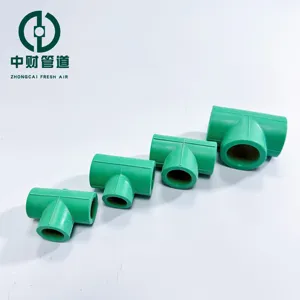 Zhongcai pipes PPR water supply pipe fittings Frost resistant series Green home decoration Straight Tee Equal diameter joint