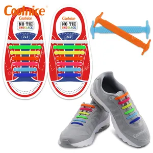 Großhandel 8 8 10 10 No Tie Schnürsenkel für Kinder und Erwachsene Benutzer definierte LOGO Stretch Silikon Elastic No Tie Schnürsenkel
