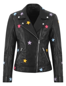 Chaqueta de Mujer Personalizada 100% Cuero Nappa Negro Genuino, Cierre YKK de Alta Calidad, Marca Privada OEM, Moda de Lujo - Product Image 1