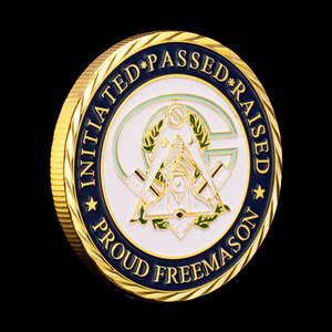 Уникальная монета из масона, позолоченная монета, символ масона, сувенирный подарок, элегантная религиозная Коллекционная памятная монета - Product Image 3