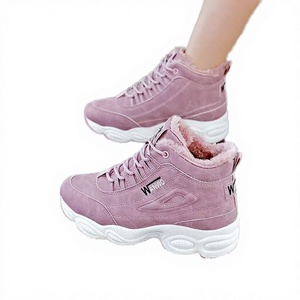 Popular Women's Spring/Summer Casual Fleece High-<b>Top</b> Sneakers Height Increasing Anti-Slippery Fashion Trend Rubber/<b>PVC</b> - Product Image 2