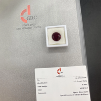 Fabricant Rubis cultivé en laboratoire, pierre précieuse ovale et coupe fantaisie avec rapport IGI/GRC pour bijoux