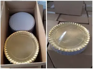 330x160 мм жиронепроницаемые десертные бумажные тарелки золотые овальные бумажные тарелки оптом экологически чистые одноразовые бумажные тарелки