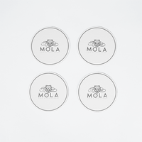 Sous-verres en papier personnalisés en gros, sous-verres absorbants pour restaurant, bar, café, hôtel