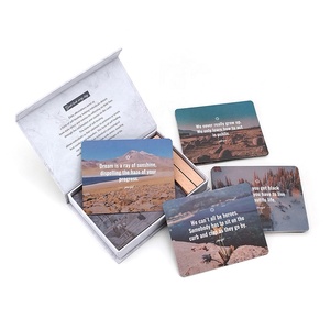 Op maat gemaakte familie-motivatiekaartenset met citaten, affirmaties en mentale gezondheid, inclusief standaardhouder van papier. - Product Image 5