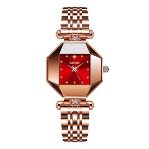 Nuevo reloj único con esfera cuadrada para mujer, diseño creativo de rombos, correa de acero resistente al agua, estilo Vintage elegante - Product Image 5