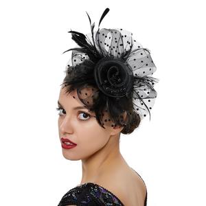 2401 Erxi Tiara Accessoires de cheveux de mariée, chapeau haut de forme en maille, épingle à cheveux Jockey Club, bandeau - Product Image 2