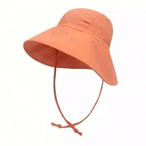 Sombrero de Sol para Bebés y Niños Pequeños, de Lino y Algodón, Transpirable, para Playa, con Ala Ancha, Tipo Bucket, Venta al Por Mayor - Product Image 4
