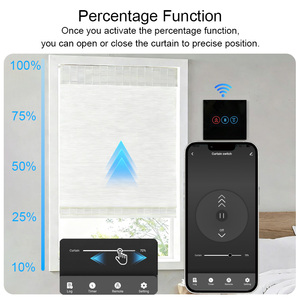 Interruptor Inteligente WiFi Tuya para Cortinas, Panel Táctil EU/UK, Control Remoto RF433, Interruptor para Persianas Enrollables, Control por Voz con Alexa y <span class=keywords><strong>Google</strong></span> Home - Product Image 2