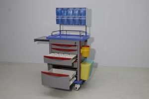 Hochey ABS 플라스틱 마취 트롤리 의료 응급 병원 가구 - Product Image 4