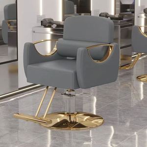 Nueva Silla de peluquero al revés con elevación de Color de pelo de corte de pelo de Metal galvanizado de cuero Simple para uso en salón - Product Image 5