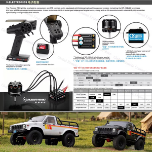 Voiture RC RGT EX86110Pro 1/10 Pioneer II Brushless 4WD, camionnette tout-terrain avec moteur Hobbywing, véhicule électrique tout-terrain pour adultes - Product Image 5