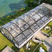 Grande tente d'événement en A pour mariages, expositions et fêtes - Structure en alliage d'aluminium, imperméable