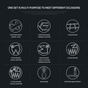 For <strong>Saker</strong> Best-Selling Contour Gauge Upgrade Set Hand-Power Source Angle Measuring Ruler Lock Opening Locator Matching <strong>Tool</strong> Box - Product Image 2