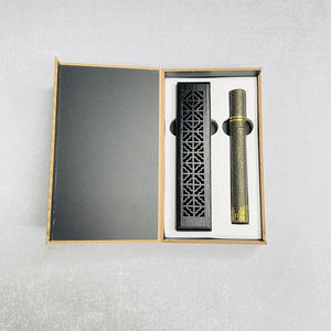 Confezione regalo naturale nero marrone corto bambù bruciatore di incenso in legno Oud Box stufa Censer per portaincenso con tubo di carta - Product Image 3