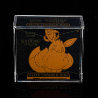 Boîte d'entraînement d'élite Pokémon Shining Fates ETB Plus dans un étui en acrylique avec un design pliable écologique, protection anti-UV
