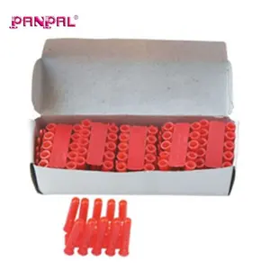 China Supplier Paper Box 6mm 100pcs Red Plastic Anchor Plug