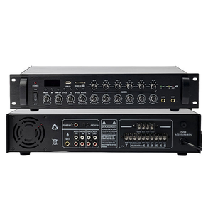 Amplificador de Potencia de Voltaje Constante de 6 Zonas Personalizable, Mezclador de <span class=keywords><strong>Audio</strong></span> para Megafonía con Control de Volumen Individual - Product Image 2