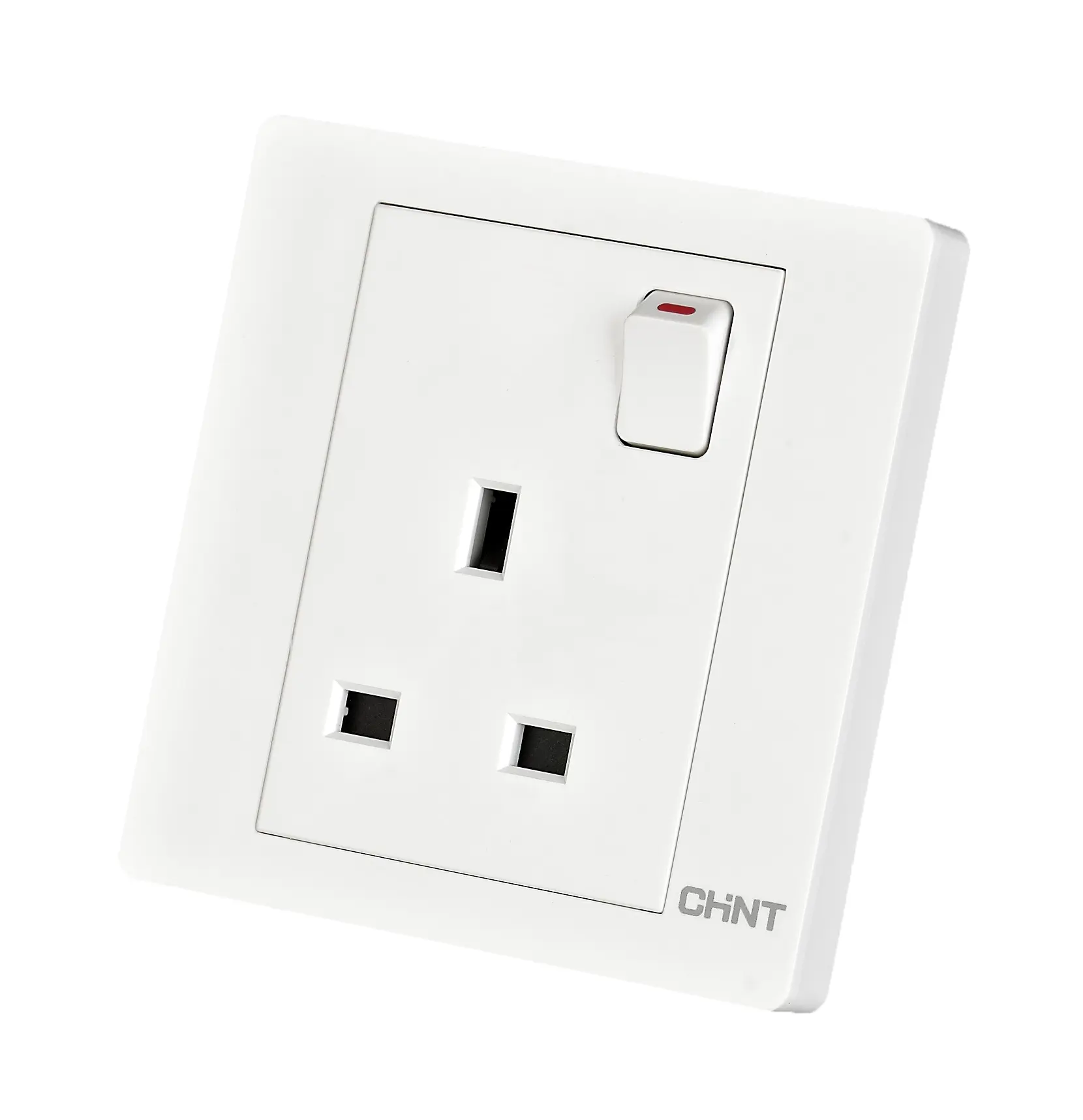 chint inverter 1-gang 1-way DP switch with 1-gang 3-pin socket 13A 250V for restroom