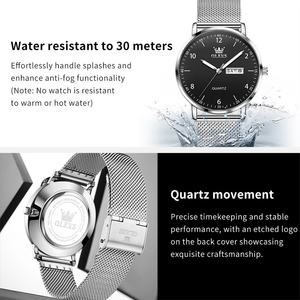   Reloj de Cuarzo para Hombre, 2996, Personalizado al por Mayor, de Lujo, con Logotipo Personalizado OEM, Estilo Delgado, Resistente al Agua, con Calendario, Superventas - Product Image 5