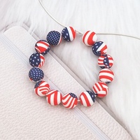 Vente chaude 12mm Perles De Silicone De Qualité Alimentaire pour Bébé Dentition DIY Bracelet D'allaitement Minuscule Tige Perlé Stylo Conception Imprimé Sûr Non Toxique