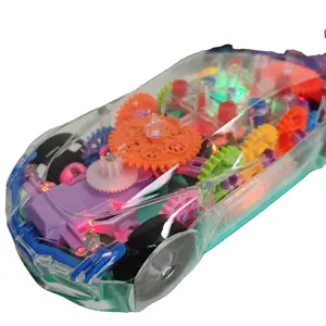 سيارة لعبة كهربائية شفافة ذات هيكل واسع وذات هيكل شامل وموسيقى مضيئة
