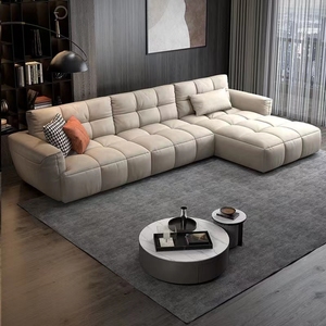 Ensemble de canapé en cuir italien de luxe moderne <span class=keywords><strong>Vogue</strong></span> pour meubles d'angle de salon pour application d'hôtel ou de villa - Product Image 3