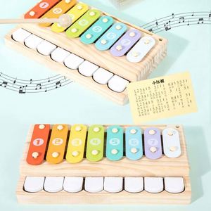 Jouets musicaux en bois naturel pour enfants, clavier en bois, jouet musical, piano pour bébé, xylophone - Product Image 2
