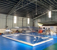 Bâche de piscine gonflable personnalisée, bulle géante pour piscines, à air transparent