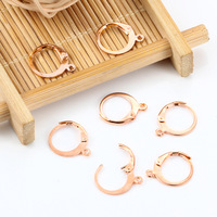 Boucles d'oreilles tendance en acier inoxydable électroplaqué, style français, personnalisables, avec diamants, pour hommes et femmes, DIY, en stock