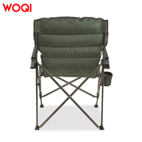 WOQI surdimensionné XL confort rembourré en acier inoxydable jardin extérieur mobilier style moderne mammouth chaise de pêche pour le camping
