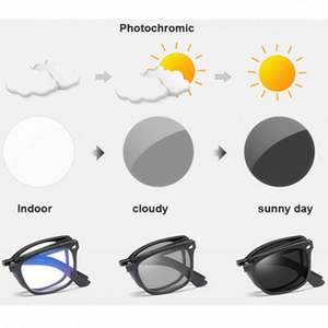 Gafas de Computadora Plegables con Marco Cuadrado para Hombre y Mujer, Venta al por Mayor, 2022, Anti Luz Azul, Fotocromáticas - Product Image 3