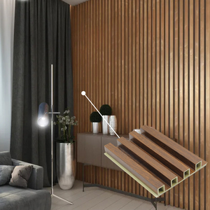 XHDECOR Decorativo Wpc Panneau mural en bois cannelé Panneaux intérieurs Pvc Wpc Panneau De Pared De Pvc - Product Image 5