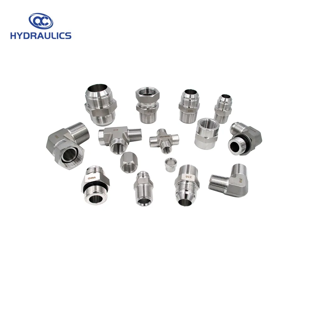 Stainless Steel BSP NPT JIC Hydraulic Fittings And Adapters