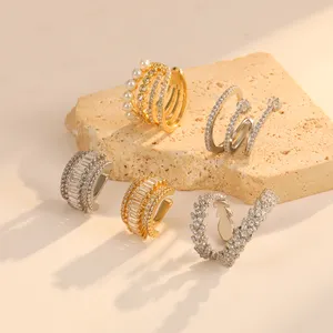 Multi Shape 14K Gold Plated Ear Cuffs Earrings Jewelry for Non Pierced Ears Jewelry Earrings Waterproof