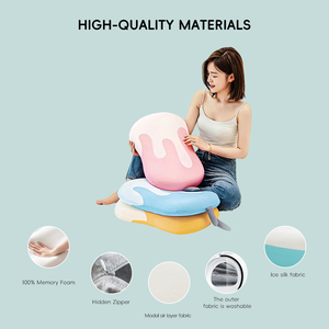 หมอนรองคอรูปแท่งไอศกรีม YUE RISE ออกแบบตามหลักสรีรศาสตร์ แบ่งโซนด้วยเมมโมรี่โฟม พร้อมปลอกผ้าไหมเย็น ช่วยบรรเทาอาการปวดคอและให้การนอนหลับที่สนุกสนาน - Product Image 3