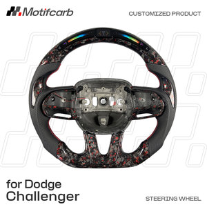 Volante de fibra de carbono forjado a medida para Dodge Charger Challenger SRT Hellcat para Jeep Grand Cherokee Trackhawk 2014-2023 - Product Image 2