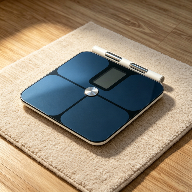 8-electrode Body Composition Fat Scale with Dual-Frequency BIA, Muscle Mass & Bone Density Tracking