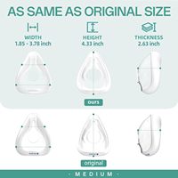 Coussinets de remplacement AirFit F20 pour masque, taille moyenne, lot de 2, compatibles avec le cadre F20 original, étanchéité fiable, ajustement parfait, masque facial complet, durée de 3 mois
