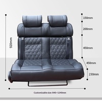 Sofá Cama Premium de Fábrica Directa para Furgoneta Comercial de 2 Pasajeros, Color y Tamaño Personalizables, Reclinable Plano para RV y Autobús