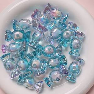 Bonbons dégradé trou droit perles acryliques pour bricolage matériaux faits à la main chaînes de téléphone portable sac pendentif accessoires fabrication de bijoux - Product Image 2