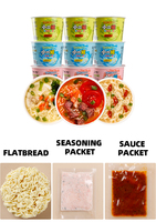 OEM Fried Instant Noodles Halal Ready Eat Low-Sodium 50g Single Cup Easy-peel Lid 3-4 Minutes Brewing 34% Fat Room Temp Storage