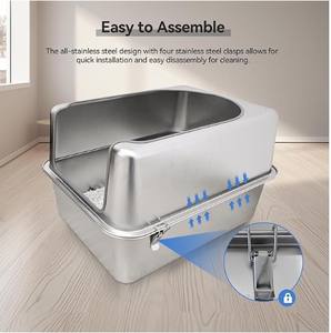 Logo Liyunda personalizzazione gratuita lettiera per gatti scatola racchiusa in acciaio inossidabile <span class=keywords><strong>Amazen</strong></span> prodotto di vendita caldo - Product Image 5