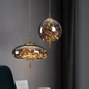 Luxe moderne décor à la maison lobby goutte luminaire suspendu lampe Art lustre plafond boule de verre suspension pour salon