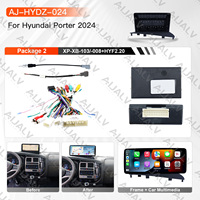 Pour HYUNDAI PORTER 2024 LHD, cadre de navigation GPS Android pour voiture, écran tactile 6+128 Go, texture, 8 cœurs, affichage universel multimédia
