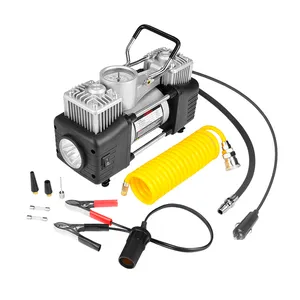 Vehicle Inflator Pump Tire Repair Tool Kit 12v Electric Air Compressor With Digital Tire Inflator Gauge