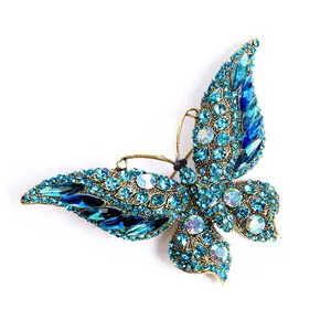 Fashion New Trends 2024 Vintage Crystal animal butterfly styles Ceremony Banquet Brooch Accessories Factory Wholesale