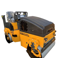 Compacteur vibrant BOPU Mini à double tambour pour asphalte, 18 kW, système entièrement hydraulique, pour la construction routière