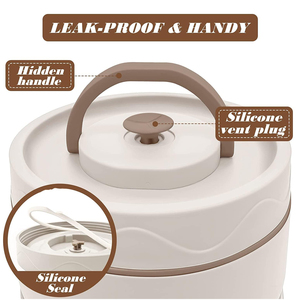 Boîte à lunch portable isotherme en acier inoxydable 304 à double paroi, compatible micro-ondes, avec couvercle hermétique, pour employés de bureau (vente en gros) - Product Image 4